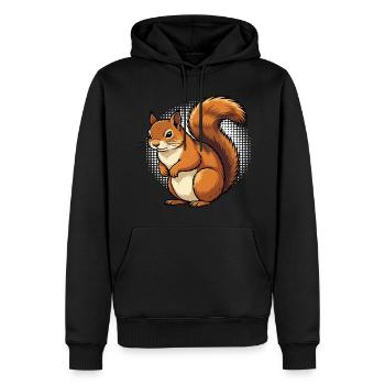 Écureuil Écureuil Écureuil Amoureux des rongeurs - Sweat à capuche Premium bio Homme - noir - Devant - Nico (187cm)