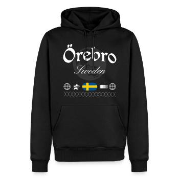 Örebro Schweden Streetwear Reise Souvenir - Männer Premium Bio Hoodie - Schwarz - Vorne - Nico (187cm)