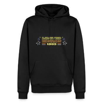 Limitierte Auflage 1983 - Männer Premium Bio Hoodie - Schwarz - Vorne - Nico (187cm)