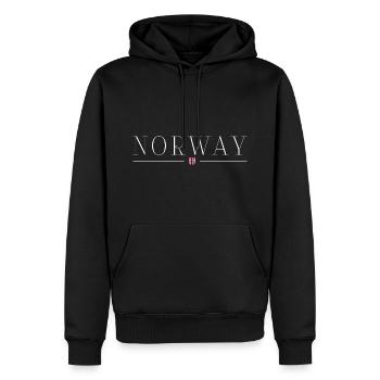 Norwegen T-Shirt: Nordischer Stil - Männer Premium Bio Hoodie - Schwarz - Vorne - Nico (187cm)