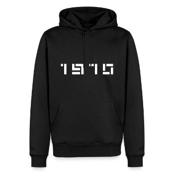 Année de naissance Anniversaire Né en - Fabriqué en 1970 - Sweat à capuche Premium bio Homme - noir - Devant - Nico (187cm)