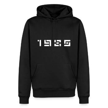 Geburtsjahr Geburtstag Born In - Made in 1985 - Männer Premium Bio Hoodie - Schwarz - Vorne - Nico (187cm)