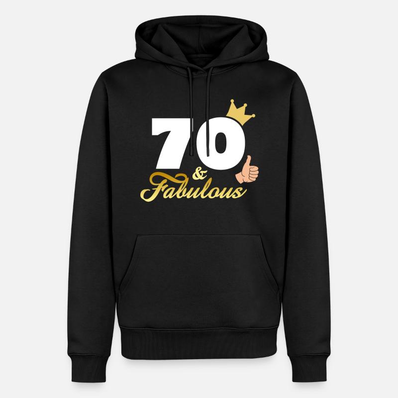 70 et fabuleux - Sweat à capuche Premium bio Homme - noir