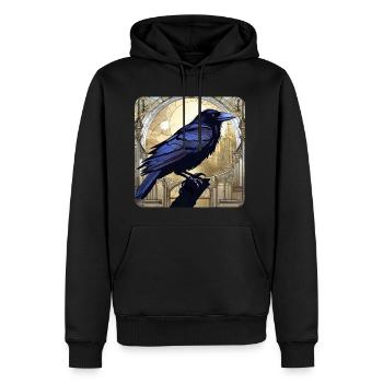 Schwarzer Rabe - Männer Premium Bio Hoodie - Schwarz - Vorne - Nico (187cm)