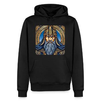 Stolzer Wikinger - Männer Premium Bio Hoodie - Schwarz - Vorne - Nico (187cm)