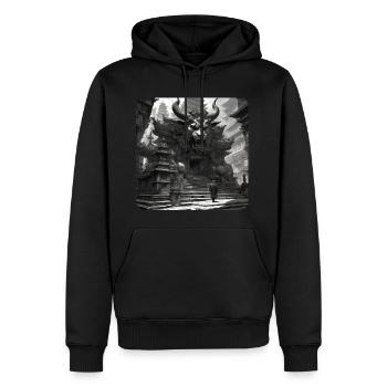Démon Monstre Monster Portal - Sweat à capuche Premium bio Homme - noir - Devant - Nico (187cm)