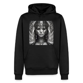 Mystische Fantasy Frau - Männer Premium Bio Hoodie - Schwarz - Vorne - Nico (187cm)