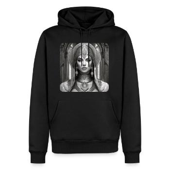 Mystische Fantasy Frau - Männer Premium Bio Hoodie - Schwarz - Vorne - Nico (187cm)