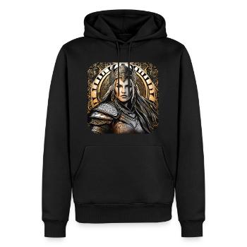 Stolze Wikingerin Germanin Schildmaid - Männer Premium Bio Hoodie - Schwarz - Vorne - Nico (187cm)