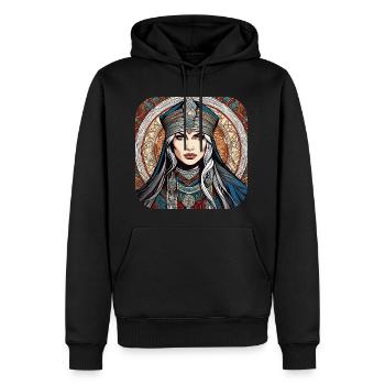 Femme fantastique mystique - Sweat à capuche Premium bio Homme - noir - Devant - Nico (187cm)