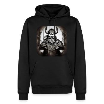 Stolzer Wikinger Krieger Germane - Männer Premium Bio Hoodie - Schwarz - Vorne - Nico (187cm)
