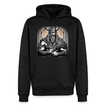Stolzer Wikinger Krieger Germane - Männer Premium Bio Hoodie - Schwarz - Vorne - Nico (187cm)