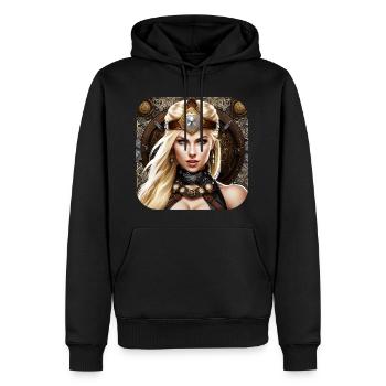 Stolze Wikingerin Germanin Schildmaid - Männer Premium Bio Hoodie - Schwarz - Vorne - Nico (187cm)