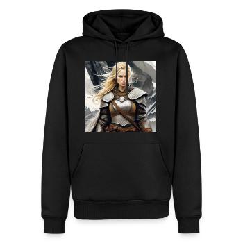 Stolze Wikingerin Germanin Schildmaid - Männer Premium Bio Hoodie - Schwarz - Vorne - Nico (187cm)