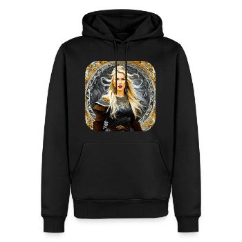 Stolze Wikingerin Germanin Schildmaid - Männer Premium Bio Hoodie - Schwarz - Vorne - Nico (187cm)