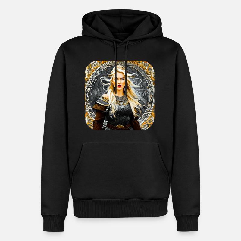 Fière Viking Germanin Shieldmaiden - Sweat à capuche Premium bio Homme - noir