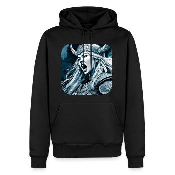 Stolze Wikingerin Germanin Schildmaid - Männer Premium Bio Hoodie - Schwarz - Vorne - Nico (187cm)