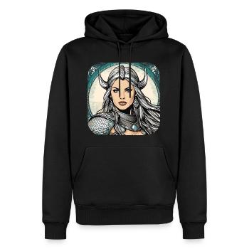 Stolze Wikingerin Germanin Schildmaid - Männer Premium Bio Hoodie - Schwarz - Vorne - Nico (187cm)