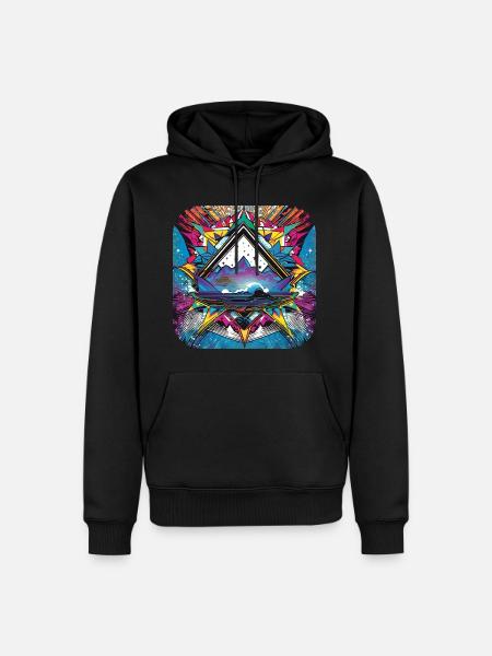 Psychedelic Motif II - Men’s Premium Organic Hoodie - black