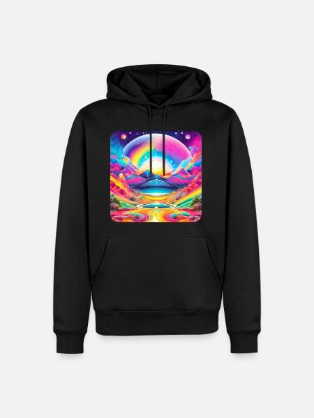 Psychedelic Motif III - Men’s Premium Organic Hoodie - black