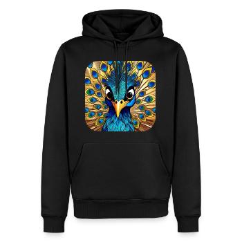 Niedlicher Pfau II - Männer Premium Bio Hoodie - Schwarz - Vorne - Nico (187cm)