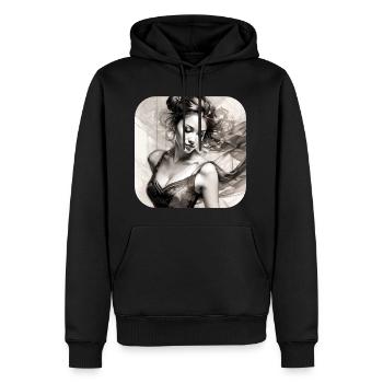 Anmutige Schönheit - Männer Premium Bio Hoodie - Schwarz - Vorne - Nico (187cm)