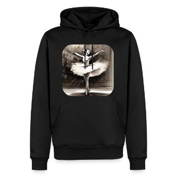Prima Ballerina IV - Männer Premium Bio Hoodie - Schwarz - Vorne - Nico (187cm)