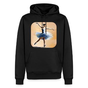 Étoile ballerine II - Sweat à capuche Premium bio Homme - noir - Devant - Nico (187cm)