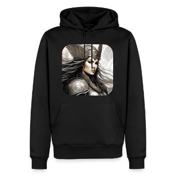 Fière Viking Germanin Shieldmaiden - Sweat à capuche Premium bio Homme - noir - Devant - Nico (187cm)