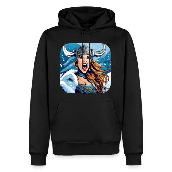 Stolze Wikingerin Germanin Schildmaid - Männer Premium Bio Hoodie - Schwarz - Vorne - Nico (187cm)