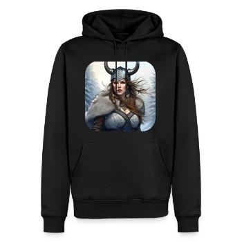 Stolze Wikingerin Germanin Schildmaid - Männer Premium Bio Hoodie - Schwarz - Vorne - Nico (187cm)