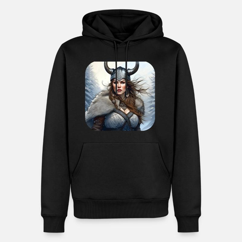 Fière Viking Germanin Shieldmaiden - Sweat à capuche Premium bio Homme - noir