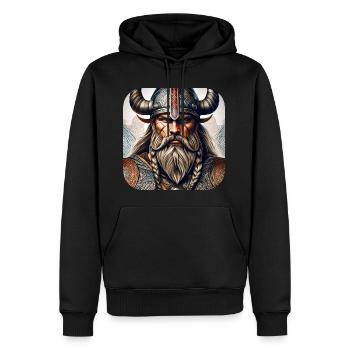 Stolzer Wikinger Krieger Germane - Männer Premium Bio Hoodie - Schwarz - Vorne - Nico (187cm)