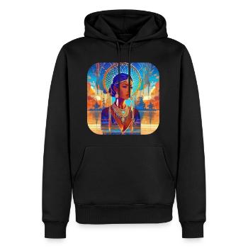 Chaman fantastique mystique avec attrape-rêves - Sweat à capuche Premium bio Homme - noir - Devant - Nico (187cm)