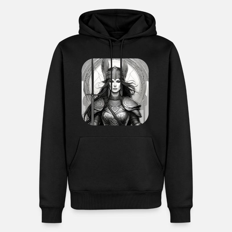 Fière Viking Germanin Shieldmaiden - Sweat à capuche Premium bio Homme - noir