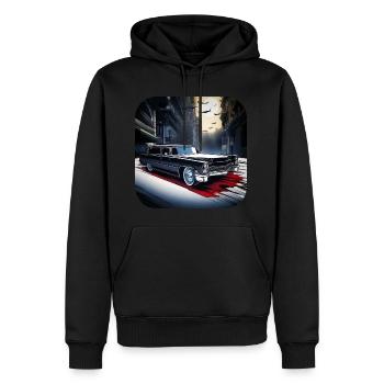 Corbillard Vintage cool - Sweat à capuche Premium bio Homme - noir - Devant - Nico (187cm)