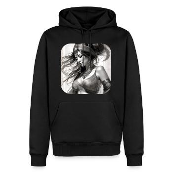 Beauté mystique - Sweat à capuche Premium bio Homme - noir - Devant - Nico (187cm)