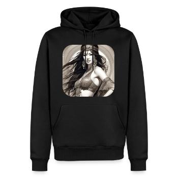 Beauté mystique - Sweat à capuche Premium bio Homme - noir - Devant - Nico (187cm)