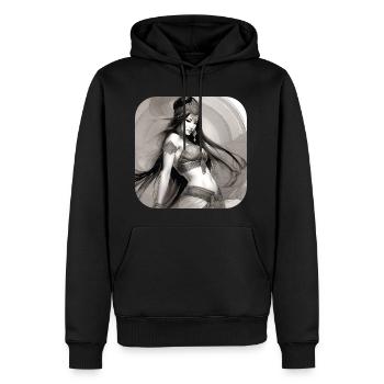 Danseuse orientale mystique - Sweat à capuche Premium bio Homme - noir - Devant - Nico (187cm)