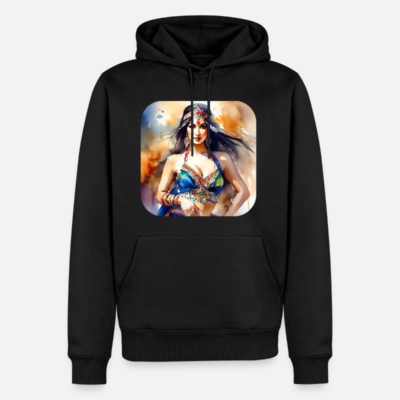 Danseuse orientale mystique - Sweat à capuche Premium bio Homme - noir