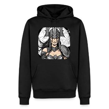Stolze Wikingerin Germanin Schildmaid - Männer Premium Bio Hoodie - Schwarz - Vorne - Nico (187cm)