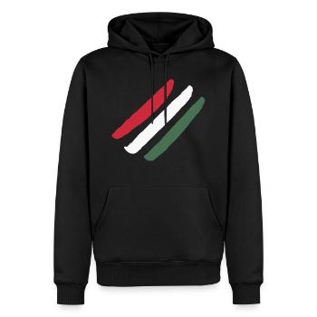 Ungarn Flagge - Männer Premium Bio Hoodie - Schwarz - Vorne - Nico (187cm)