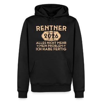 Ruhestand 2026 Abschied Kollege in Rente - Männer Premium Bio Hoodie - Schwarz - Vorne - Nico (187cm)