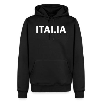 Italie - Sweat à capuche Premium bio Homme - noir - Devant - Nico (187cm)