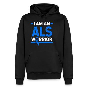 ALS Nervenkrankheit - Männer Premium Bio Hoodie - Schwarz - Vorne - Nico (187cm)