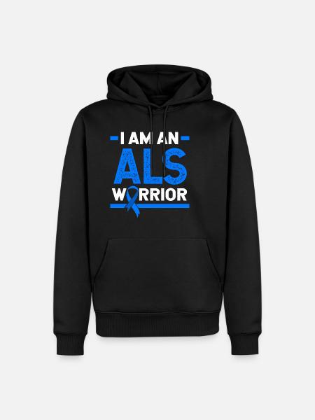 ALS nerve disease - Men’s Premium Organic Hoodie - black