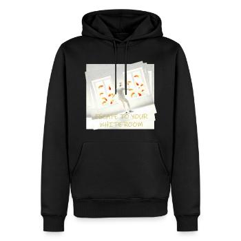 ESCAPE TO YOUR WHITE ROOM - Men’s Premium Organic Hoodie - black - Front - Nico (187cm)
