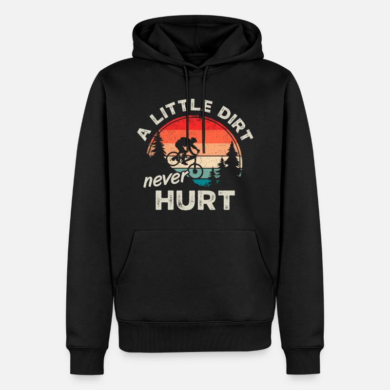 VTT VTT Downhill VTT - Sweat à capuche Premium bio Homme - noir