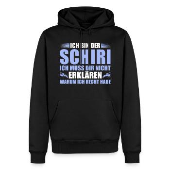 Schiedsrichter hat recht - Fußball Schiri - Männer Premium Bio Hoodie - Schwarz - Vorne - Nico (187cm)
