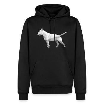 Bullterrier - Männer Premium Bio Hoodie - Schwarz - Vorne - Nico (187cm)